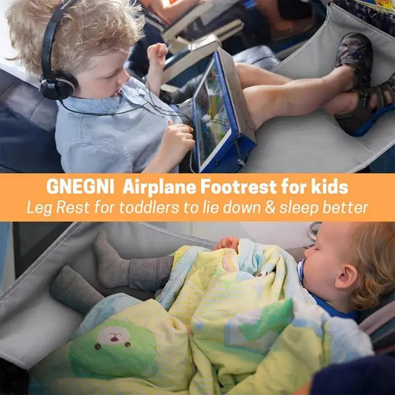 Kids Travel Airplane Bed - Portable Foot Rest Hammock