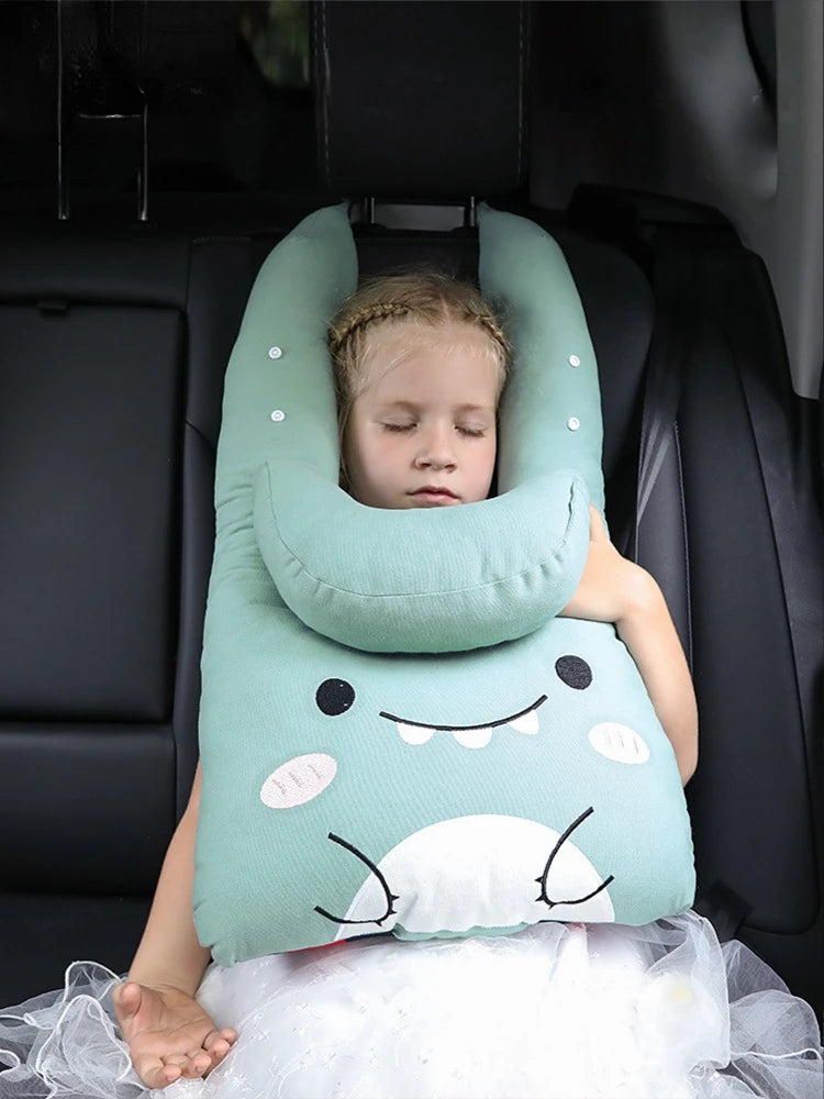 Kids Neck Travel Pillow - Comfortable Head Support for Cars