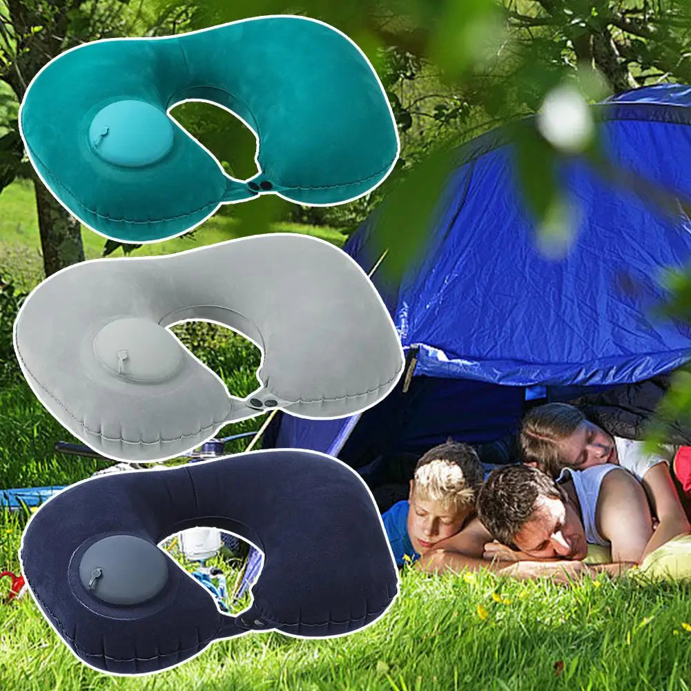 Inflatable Travel Pillow - Lightweight Portable U-Shape Neck Pillow