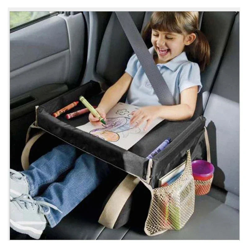 Car Seat Storage Table Organizer Tray - Travel Desk Holder