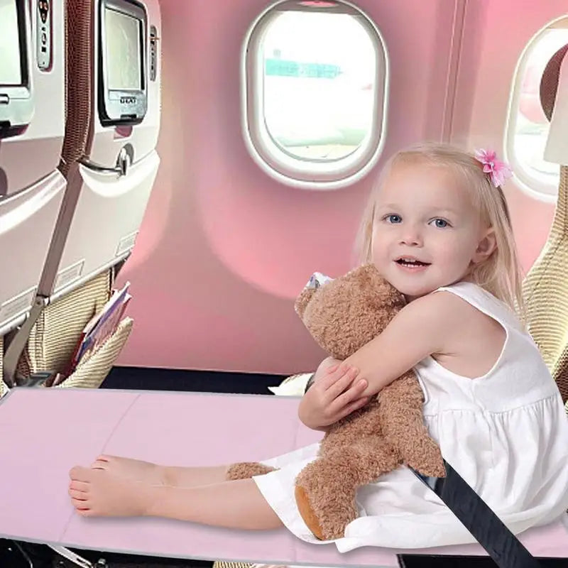 Kids Travel Airplane Bed - Portable Foot Rest Hammock