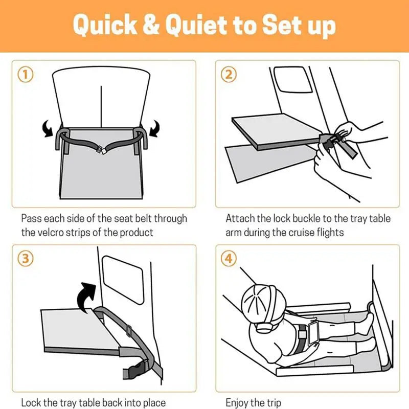 Kids Travel Airplane Bed - Portable Foot Rest Hammock